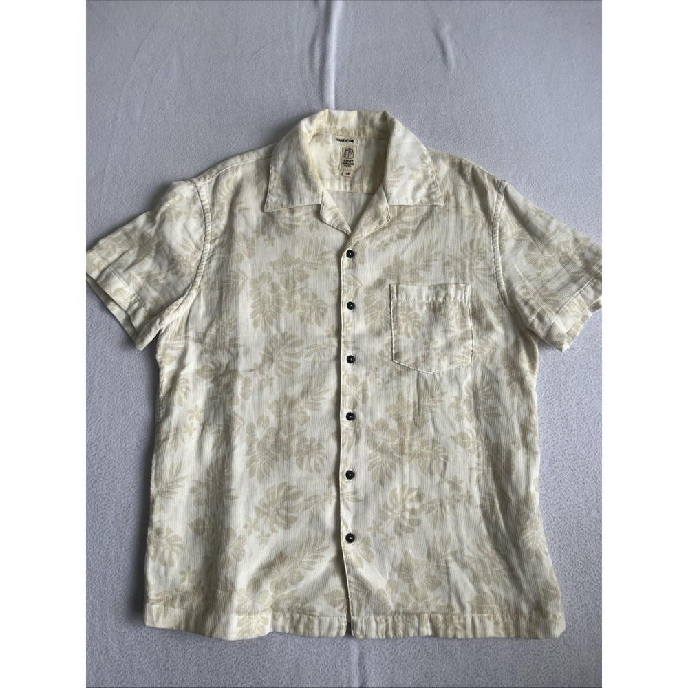 Hiroshi Kato Mens M Beige The Wrench Aloha Camp Collar Waffle Shirt Made in USA
